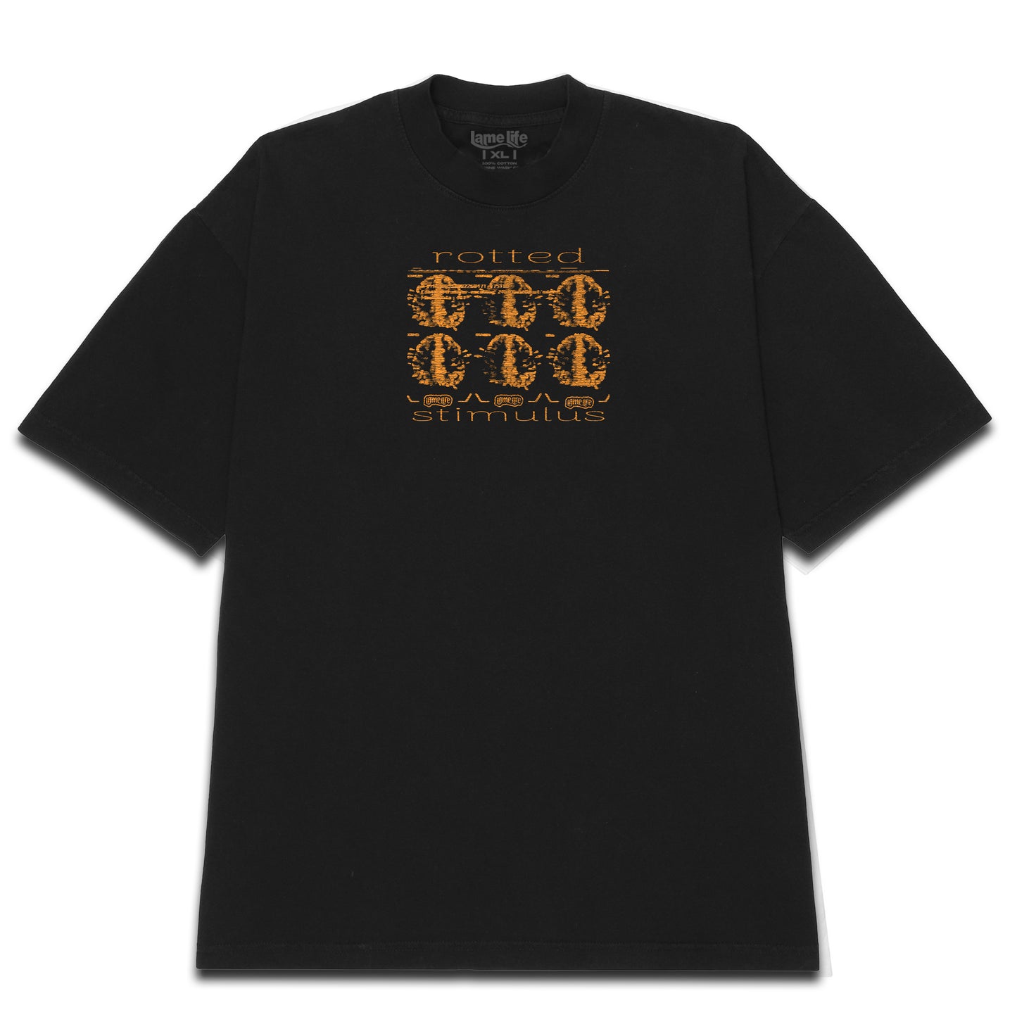 "ROTTED STIMULUS" T-SHIRT (ORANGE)