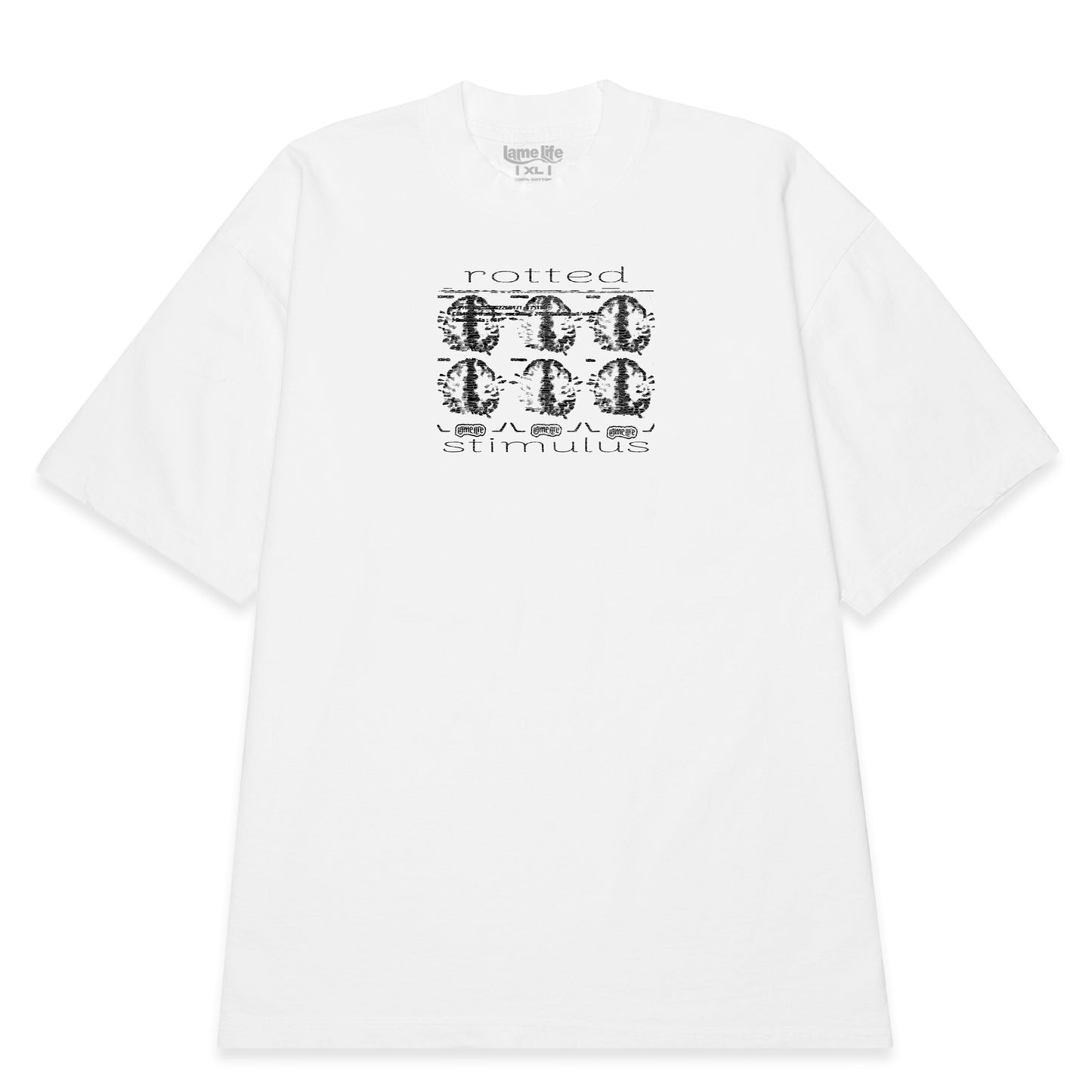 "ROTTED STIMULUS" T-SHIRT (WHITE)